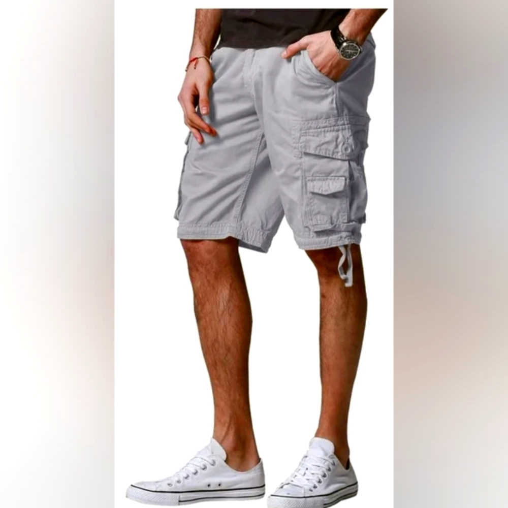 Matchstick utility 12" cargo outdoor bermuda shorts grey size 40